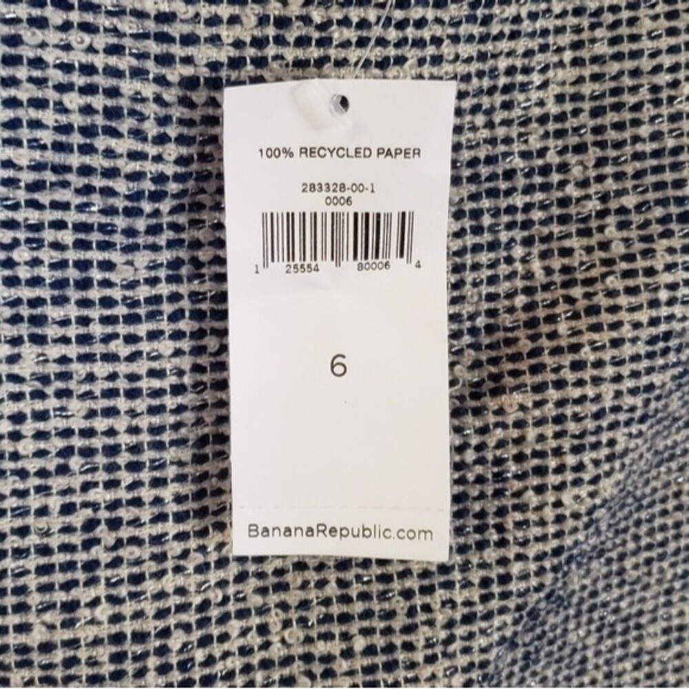 NWT Banana Republic Blue and White Women's Skirt Size 6 - Picture 4 of 6